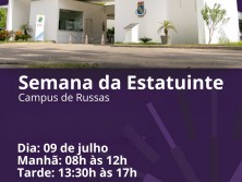 Semana da Estatuinte na UFC Campus de Russas discute novo Estatuto no dia 09 de julho
